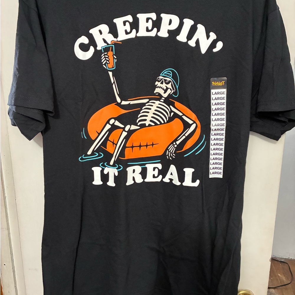 Spirit Creepin' It Real Black Tee